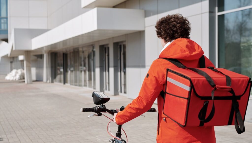 Een fietskoerier